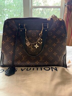 Louis Vuitton Brown and Black Monogram Satchel